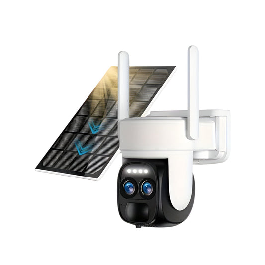 Trådløst Sikkerhetskamera m/Solcelle 360° HD Zoom