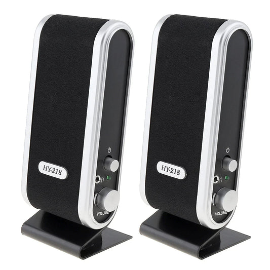 6W USB Wired Stereo Speakers for PC Laptop (White)-0