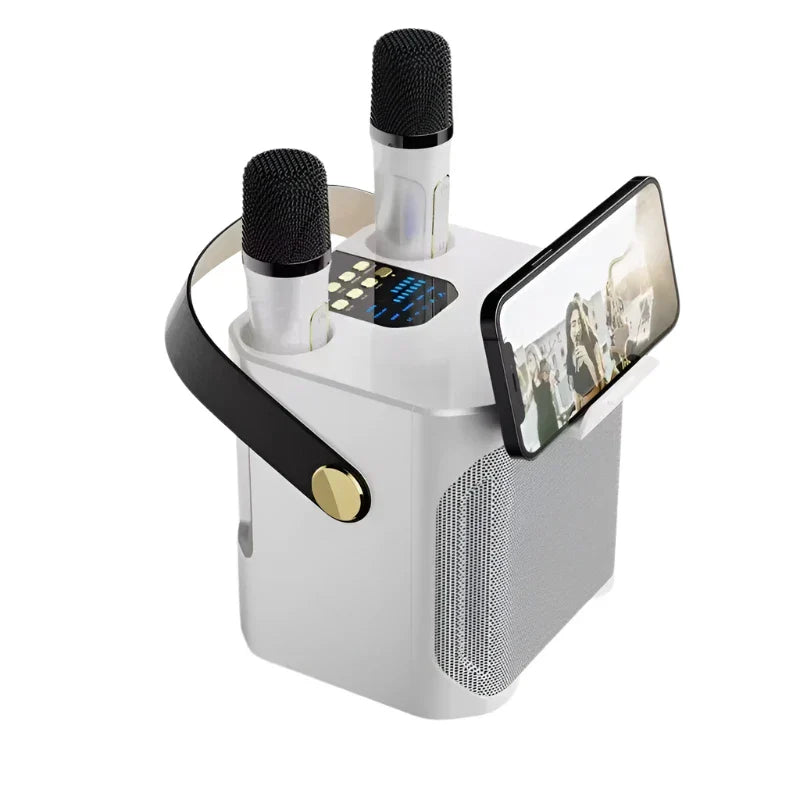 KOLEER Vanntett Karaoke-sett m/Doble Mikrofoner (Bluetooth)