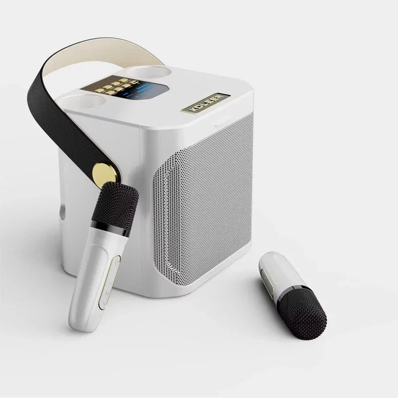 KOLEER Vanntett Karaoke-sett m/Doble Mikrofoner (Bluetooth)