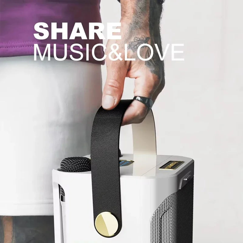 KOLEER Vanntett Karaoke-sett m/Doble Mikrofoner (Bluetooth)